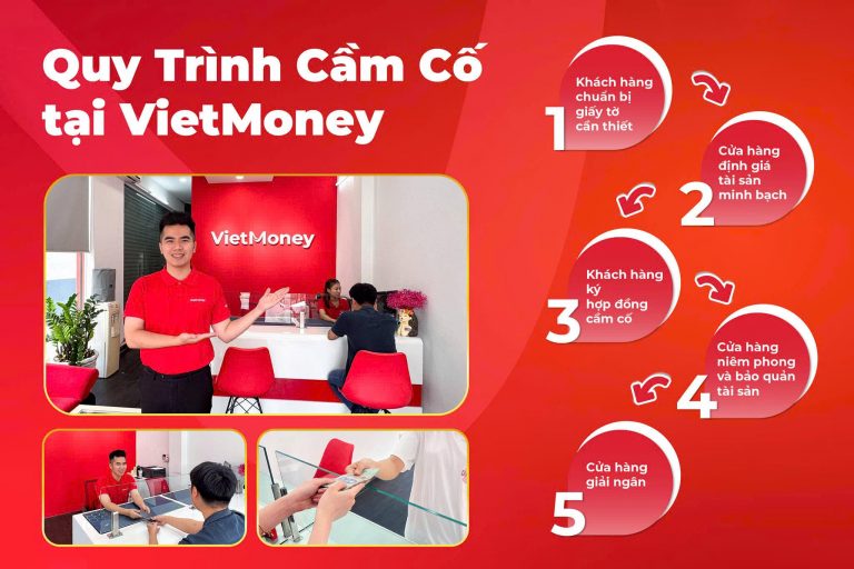 VietMoney đưa ra quy trình cầm cố tài sản rõ ràng