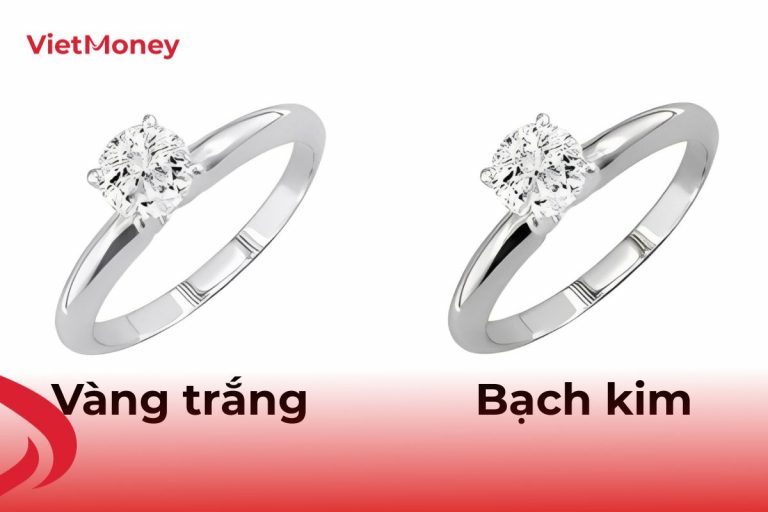 Vàng trắng và bạch kim, nhìn kỹ sẽ thấy sự khác biệt