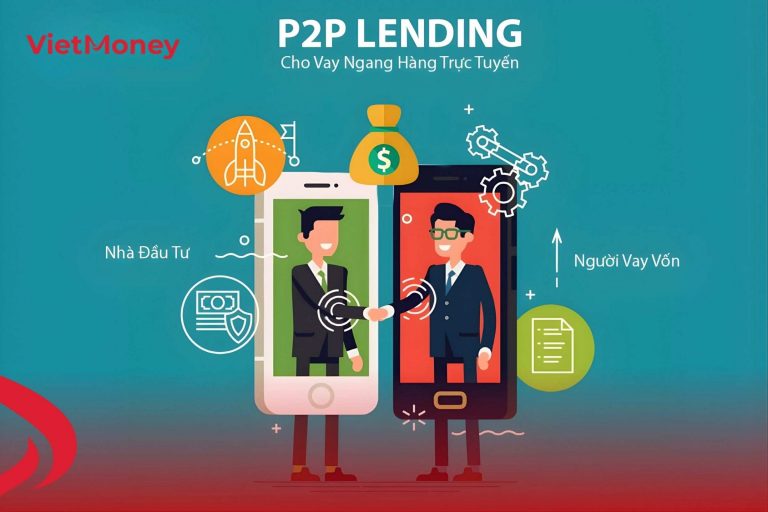 Sơ đồ minh họa cách thức hoạt động của cho vay ngang hàng