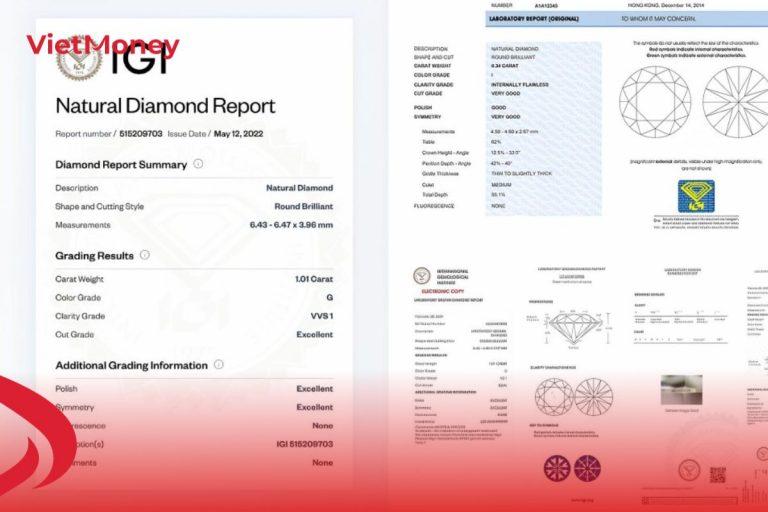 Phân loại giấy kiểm định kim cương