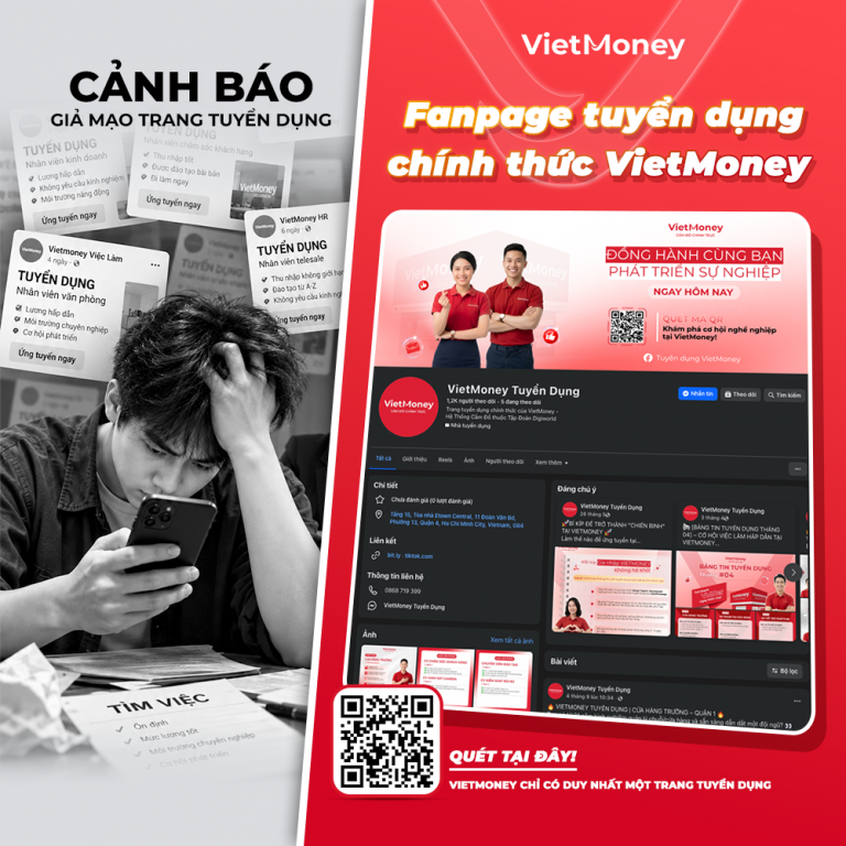 Cảnh báo fanpage tuyển dụng giả mạo VietMoney