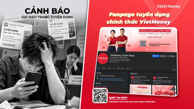 Cảnh báo xuất hiện các trang Fanpage giả mạo VietMoney tuyển dụng lừa đảo